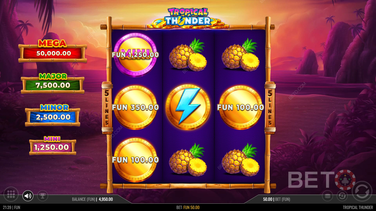 Tropical Thunder Anmeldelse av BETO Slots