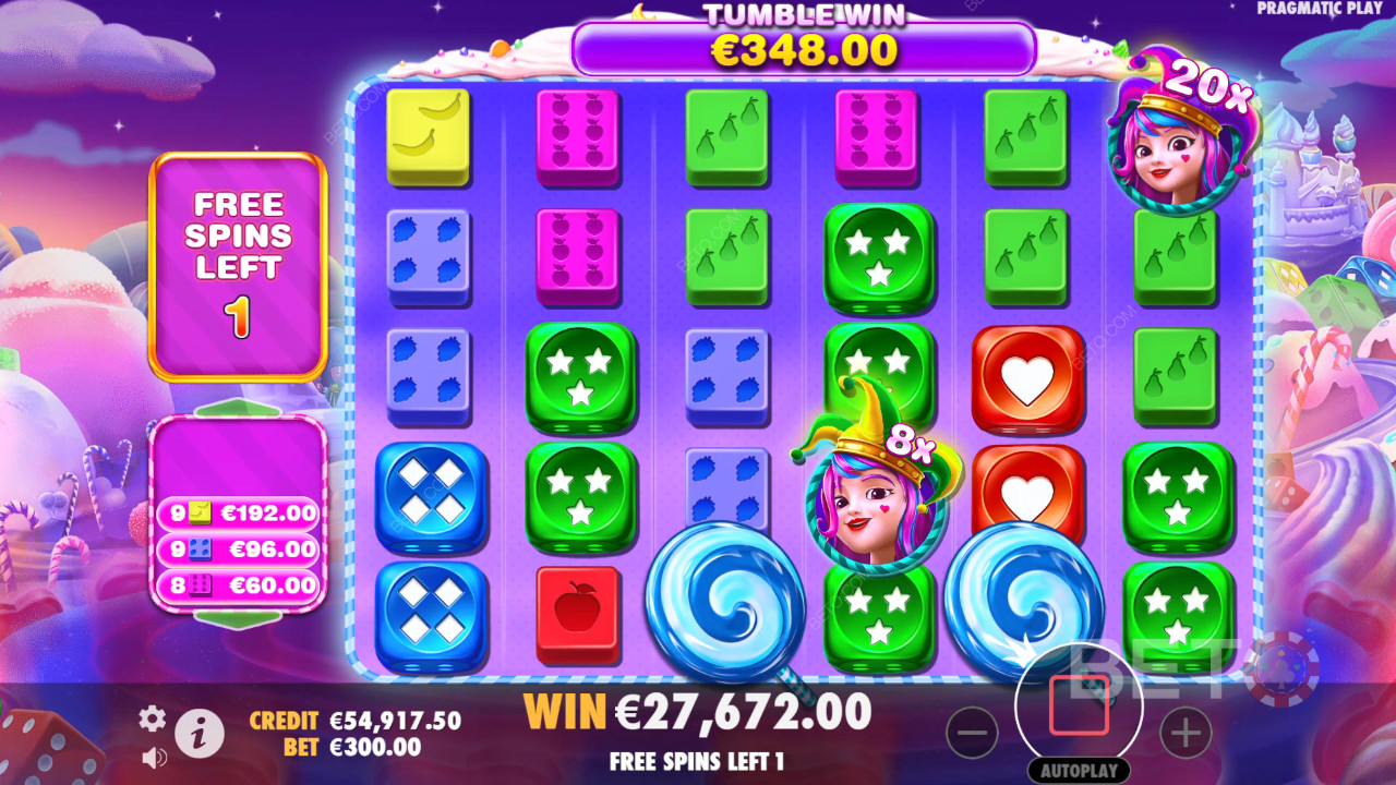Bonusfunksjoner forklart i Sweet Bonanza 1000 Dice by Pragmatic Play