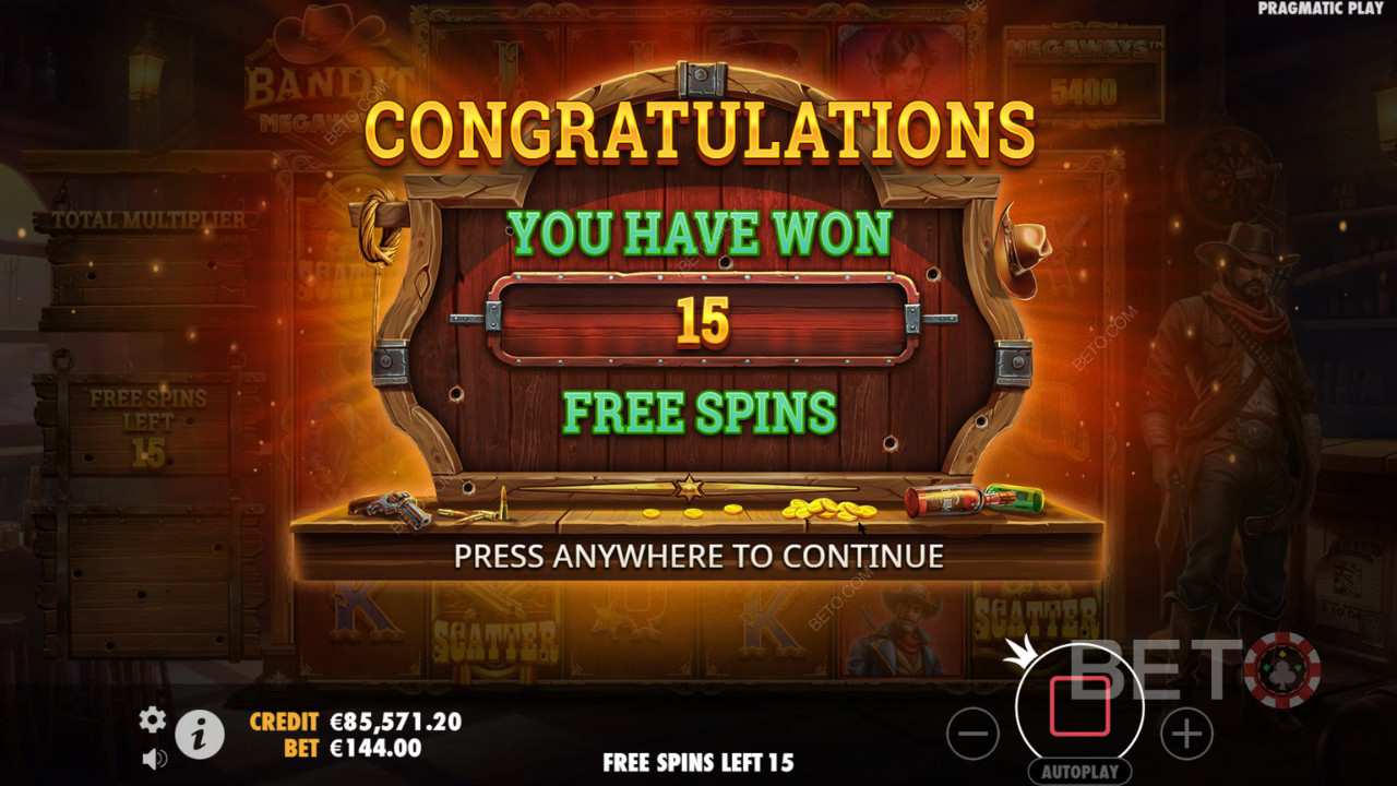 Bonusfunksjoner forklart i Bandit Megaways av Pragmatic Play