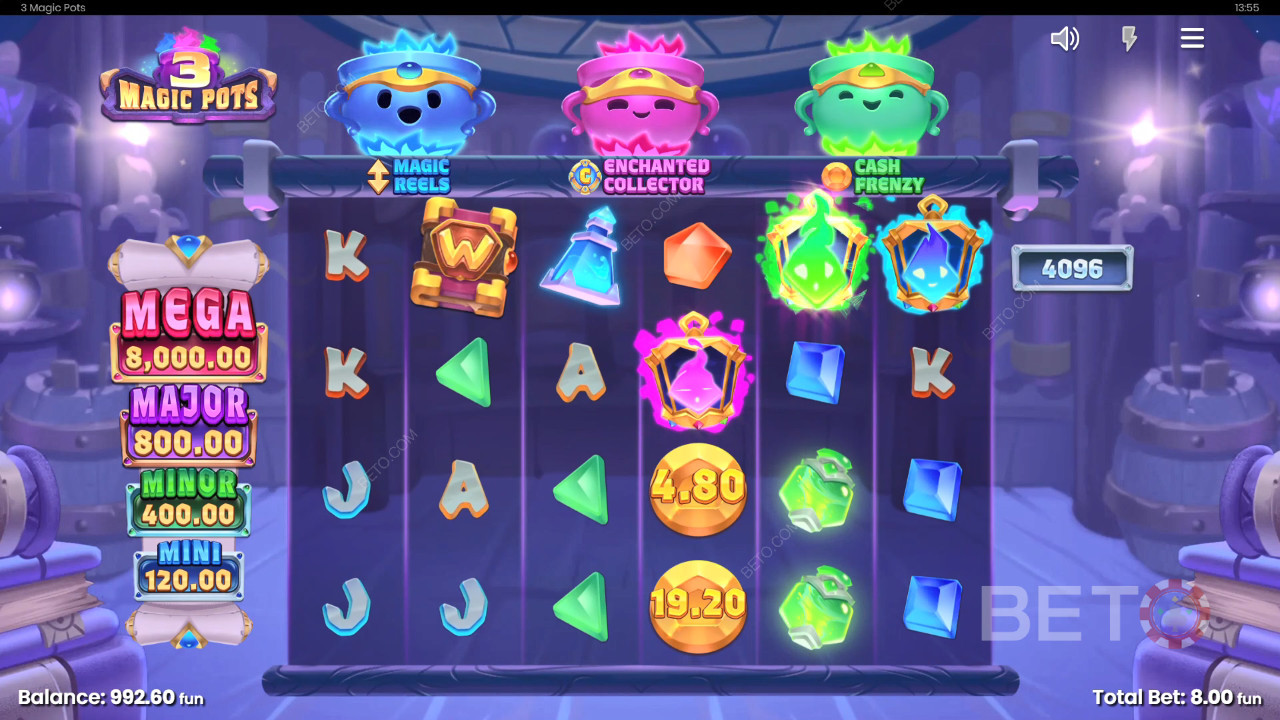 3 Magic Pots Spill Gratis