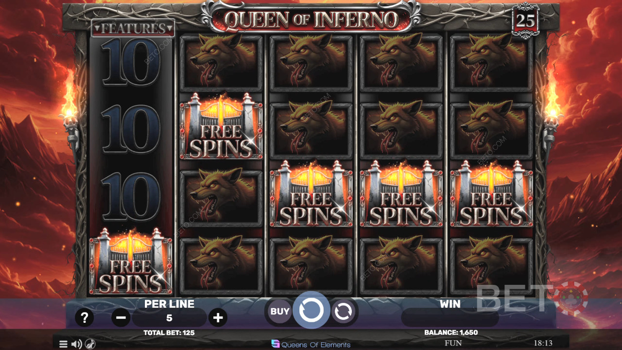 Queen of Inferno Anmeldelse av BETO Slots
