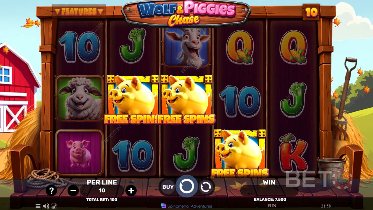 Wolf & Piggies Chase Anmeldelse av BETO Slots