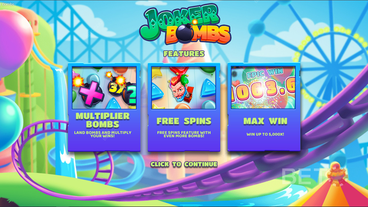 Nyt multiplikatorbomber, gratisspinn og mer i spilleautomaten Joker Bombs