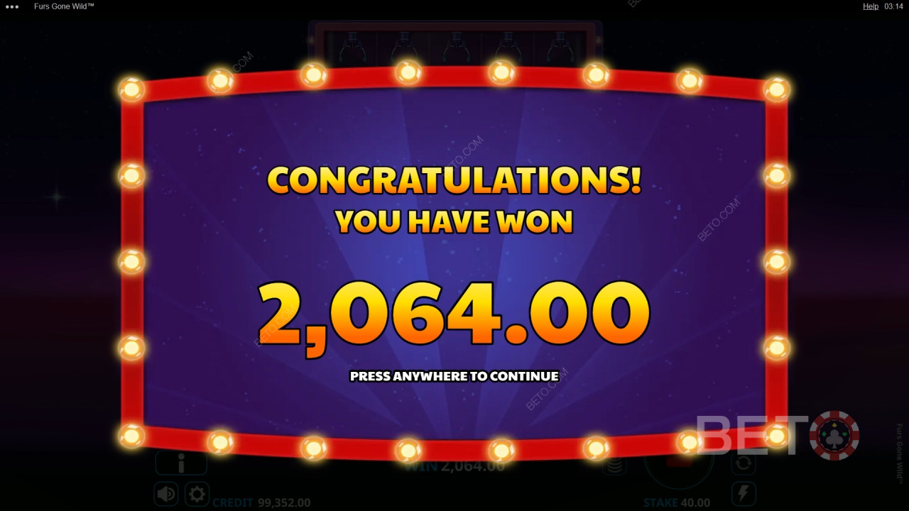 Vinn 6 000 ganger innsatsen din i Furs Gone Wild Online Slot!