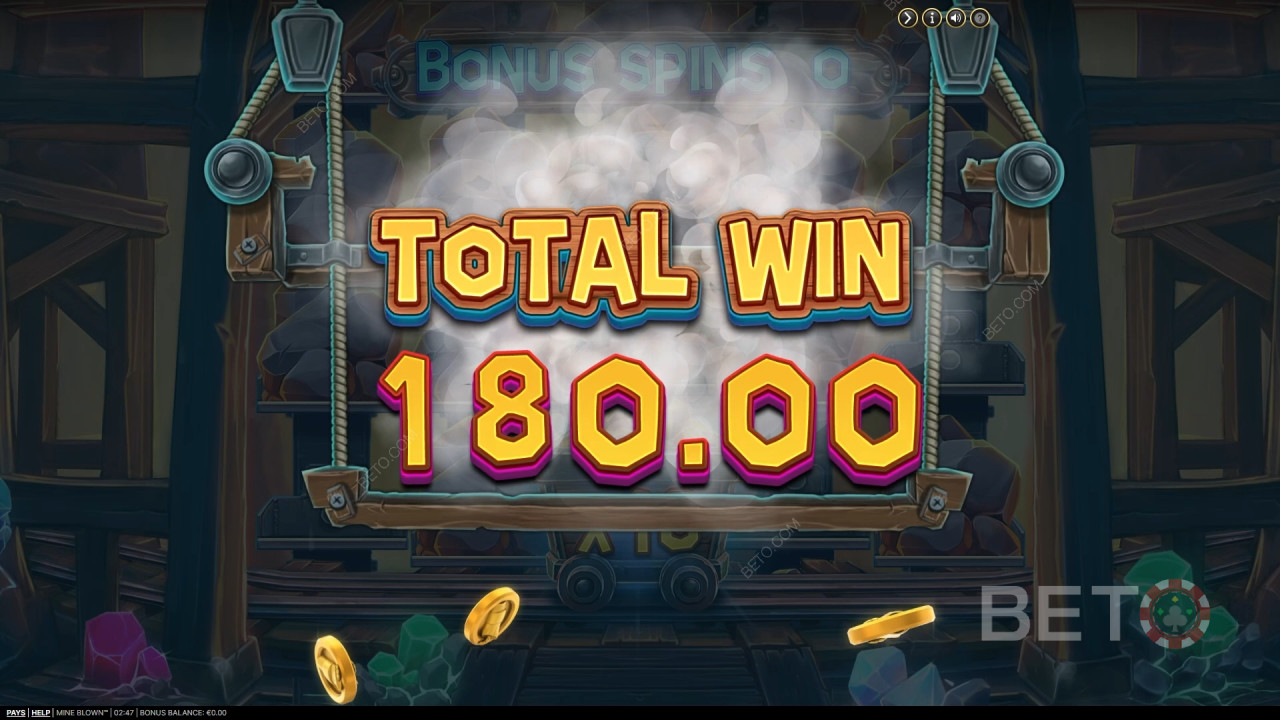 Vinn 2,484x innsatsen din i Mine Blown spilleautomat på nett!