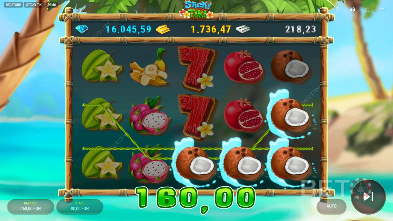 Bonusfunksjoner forklart i Sticky Tiki av Redstone
