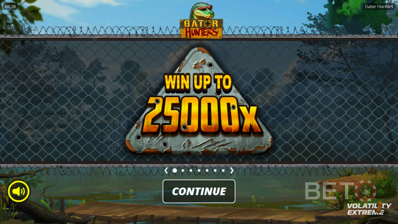 Vinn 25 000 ganger innsatsen din på spilleautomaten Gator Hunters!