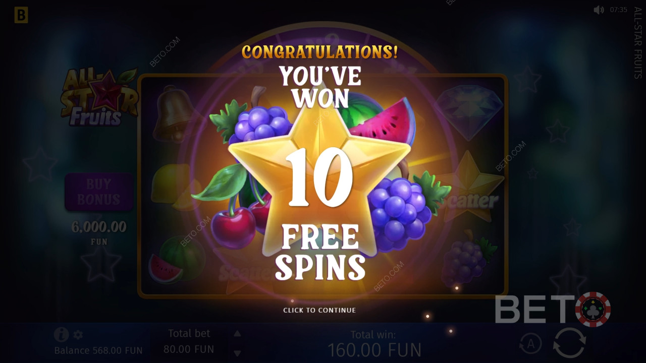 Bonusfunksjoner forklart i All-Star Fruits av BGAMING