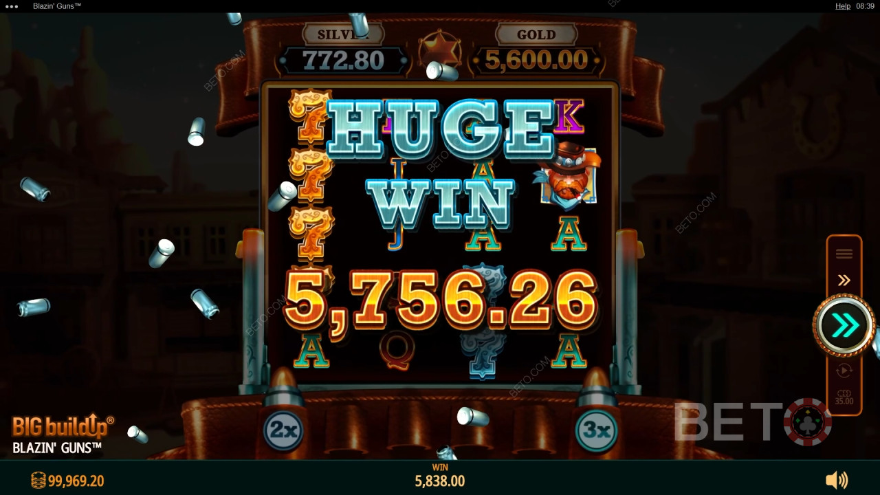 Blazin’ Guns Spill Gratis