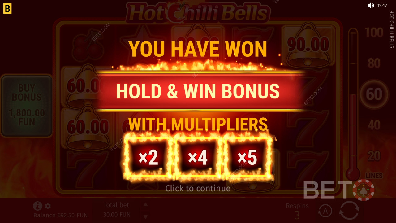 Bonusfunksjoner forklart i Hot Chilli Bells av BGaming