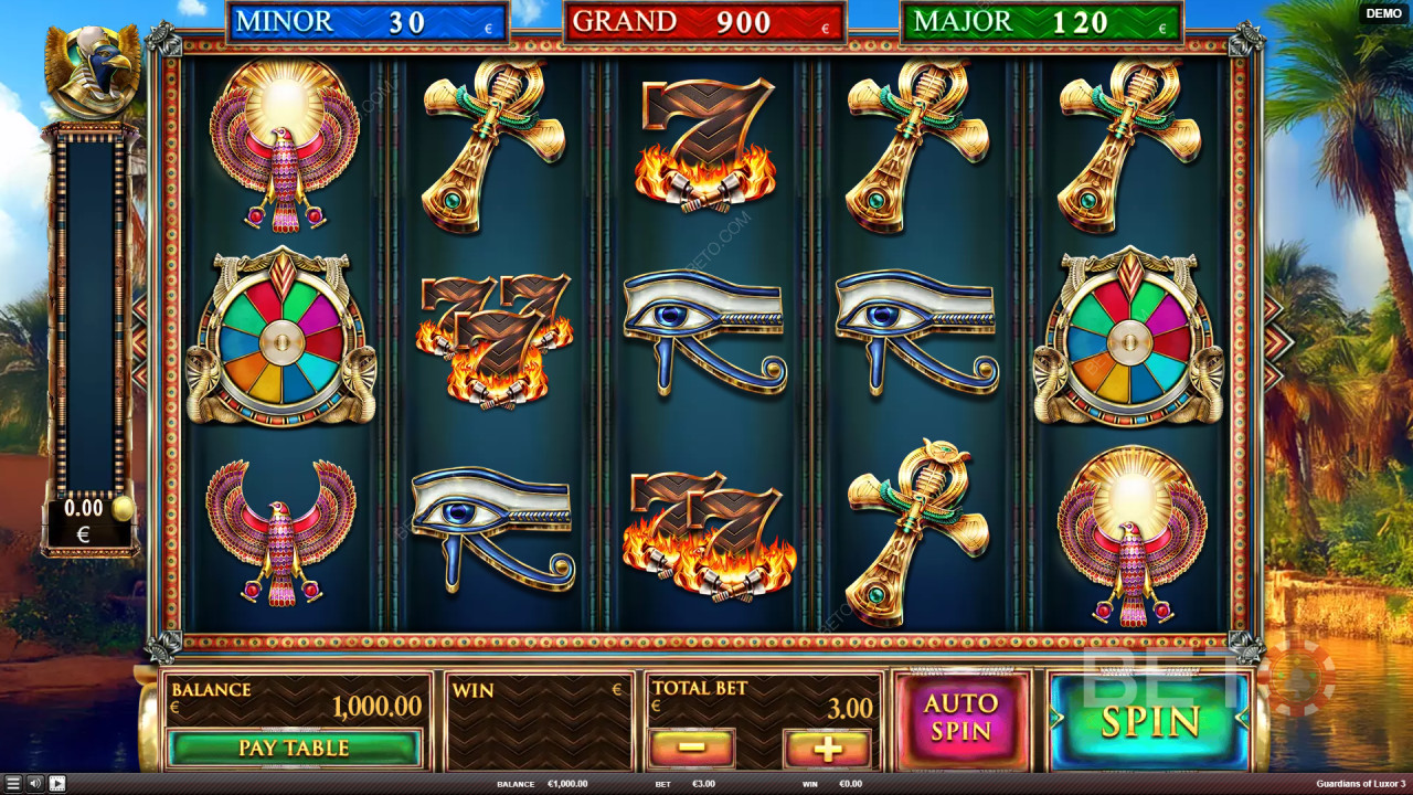 Slik spiller du «Guardians of Luxor 3» fra Red Rake Gaming