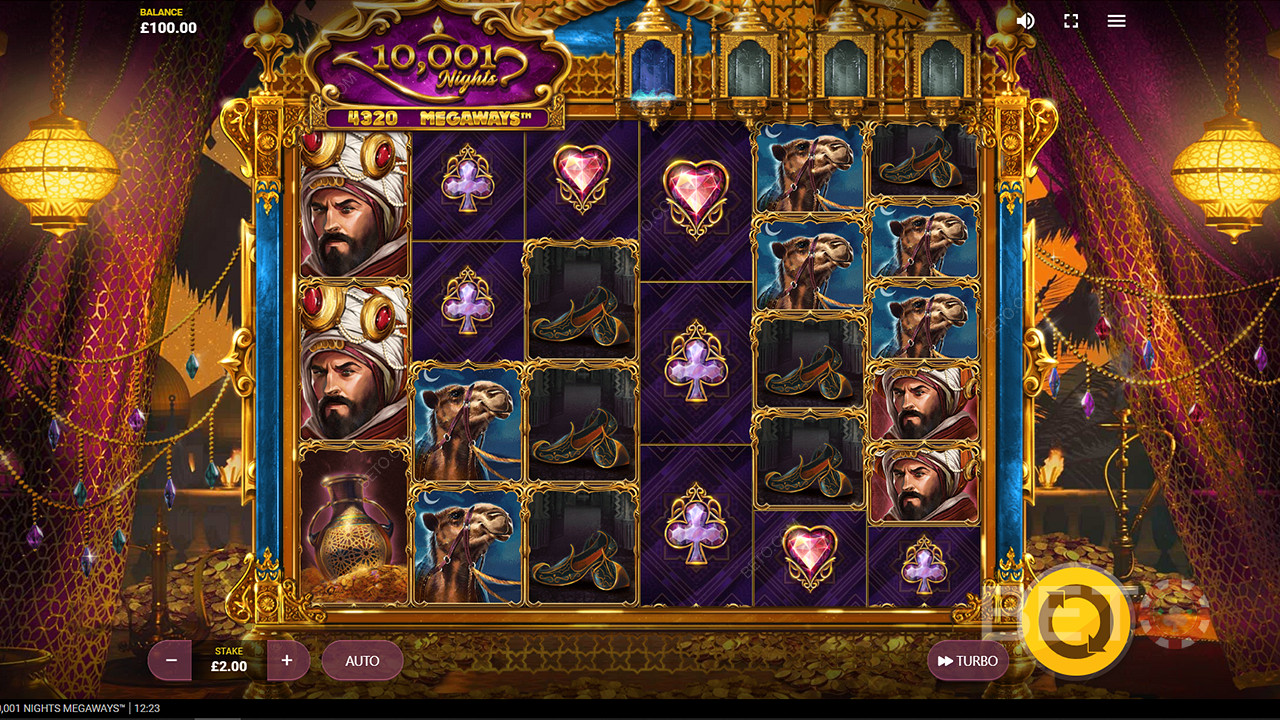 Opplev mystikken i det gamle Arabia i denne fantastiske spilleautomaten.