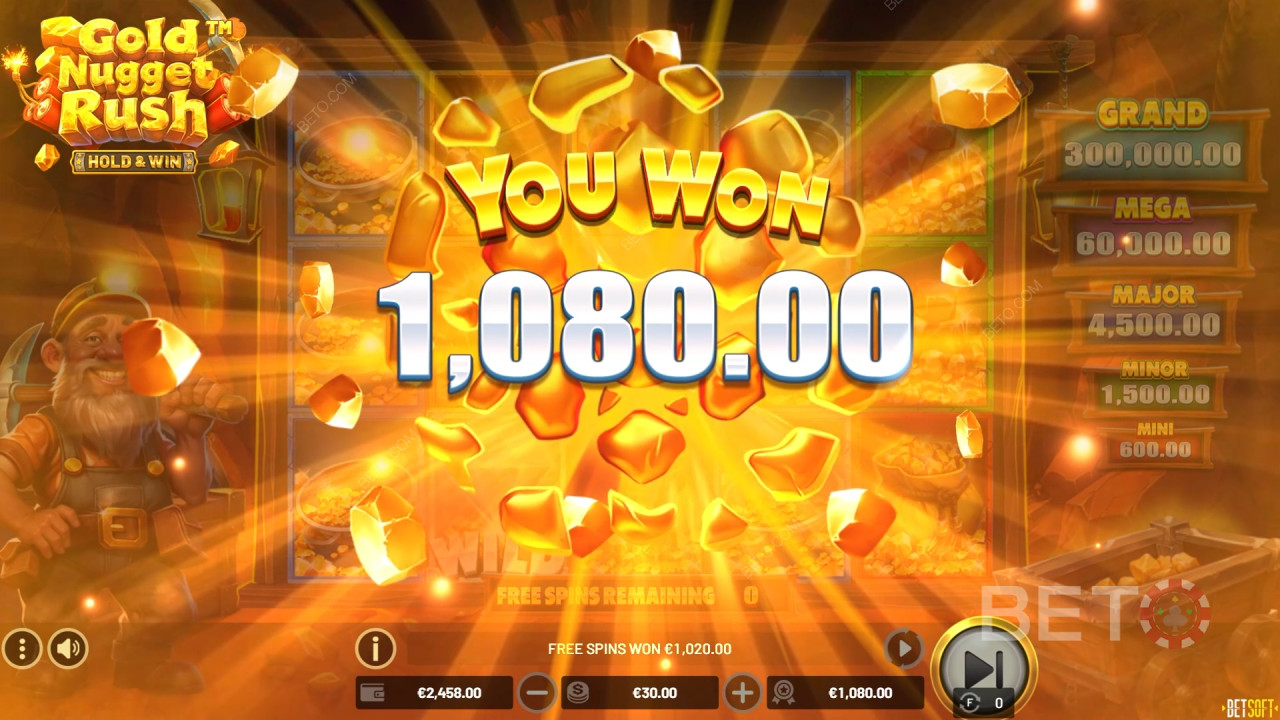 Gold Nugget Rush Anmeldelse av BETO Slots