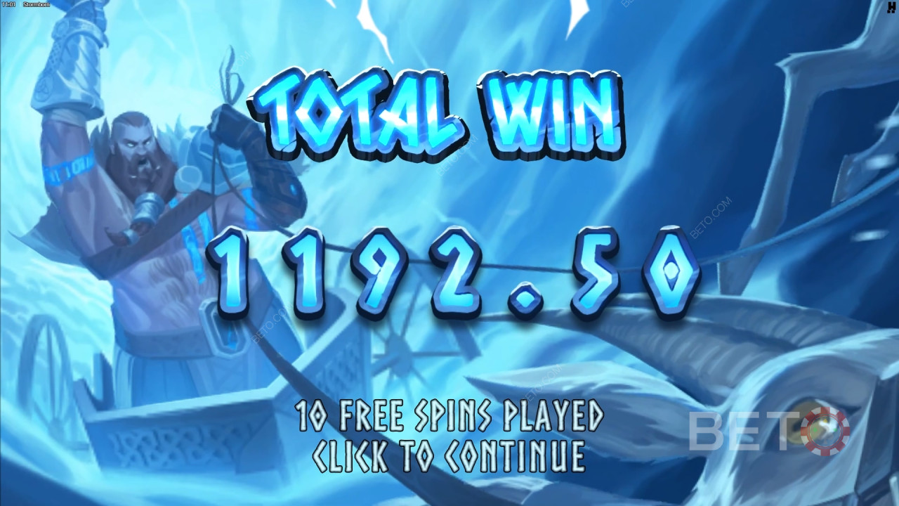 Vinn 15 000 ganger innsatsen din i Stormborn Video Slot!
