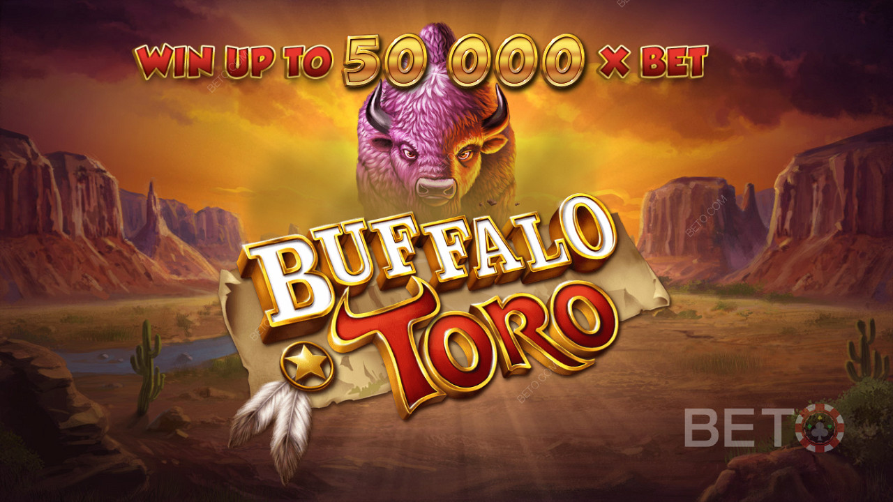 Vinn opptil 50 000 ganger innsatsen din i Buffalo Toro online slot