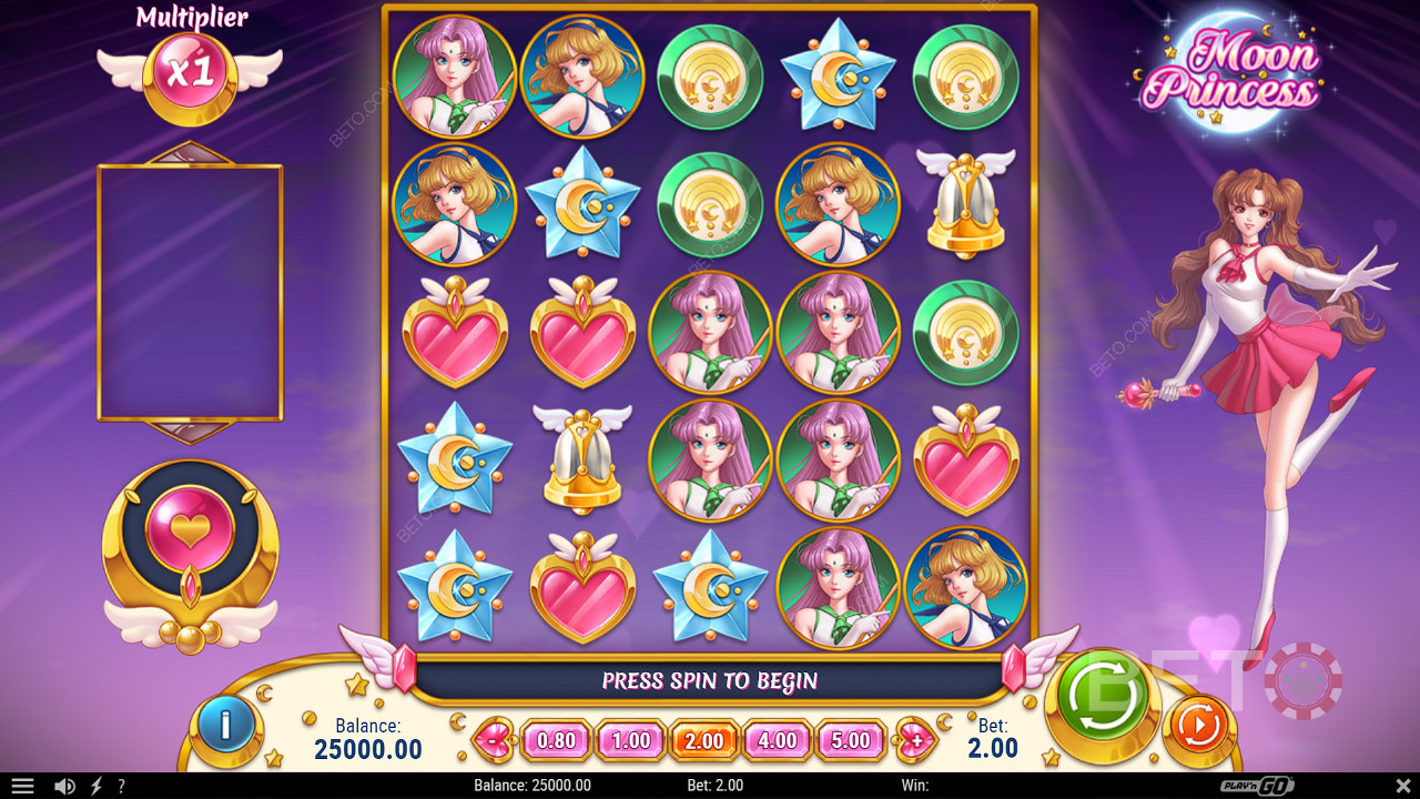 Nyt et søtt og engasjerende tema i Moon Princess-spilleautomaten