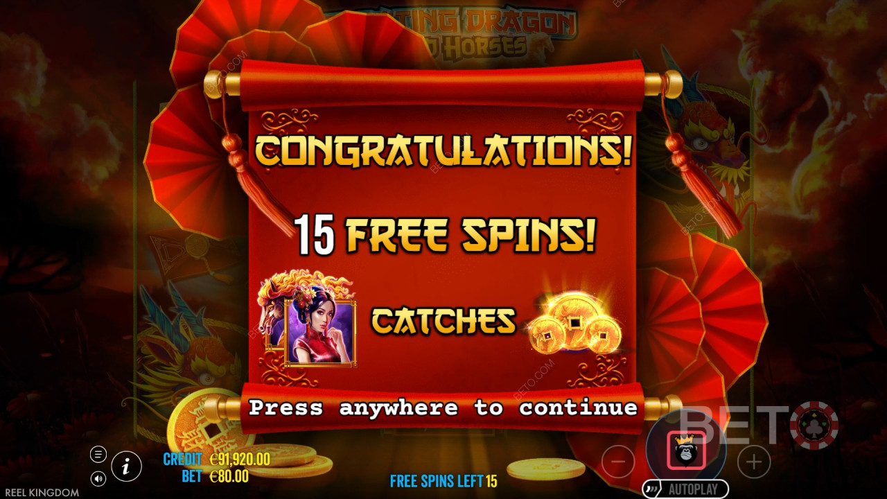 Floating Dragon Anmeldelse av Wild Horses av BETO Slots