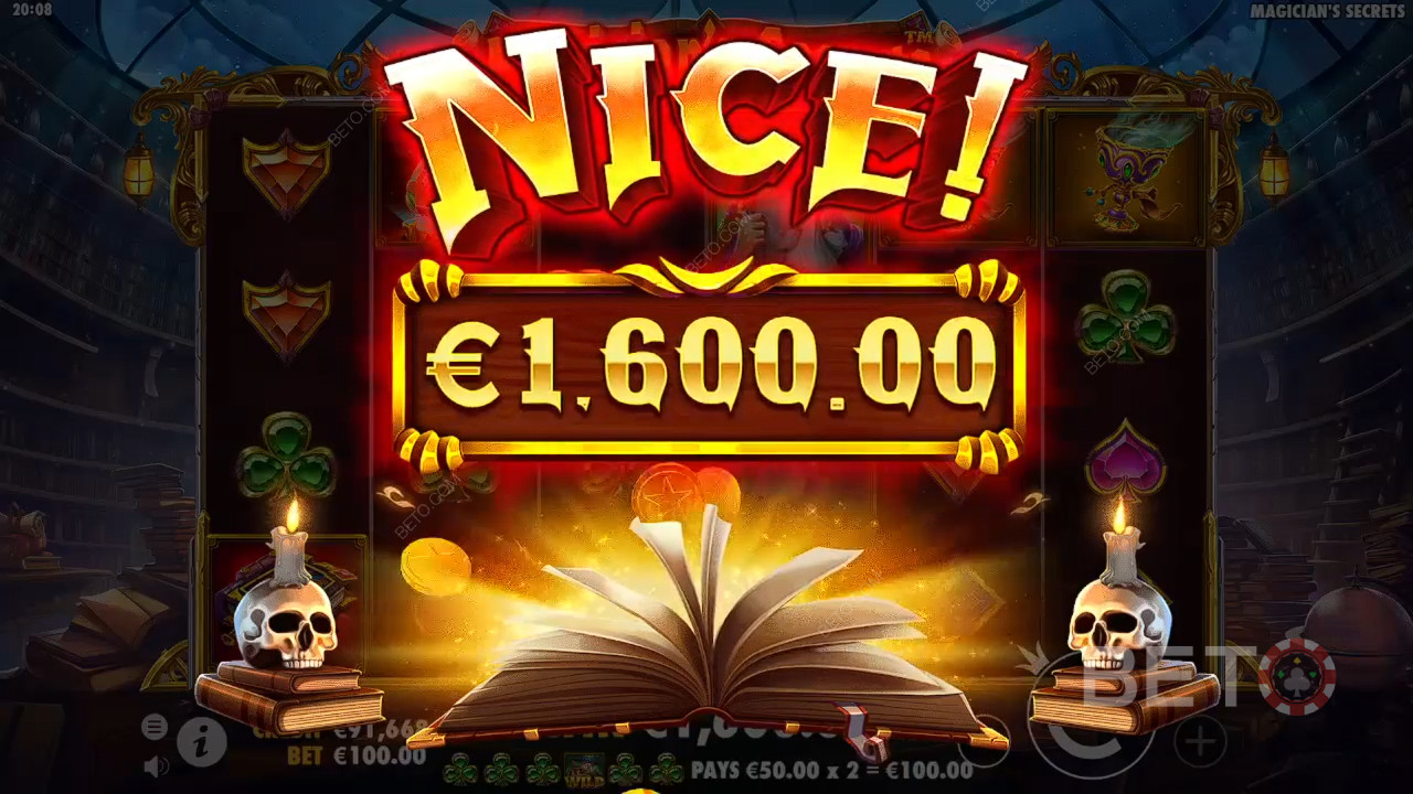 Vinn 5000 ganger innsatsen din i spilleautomaten Magician