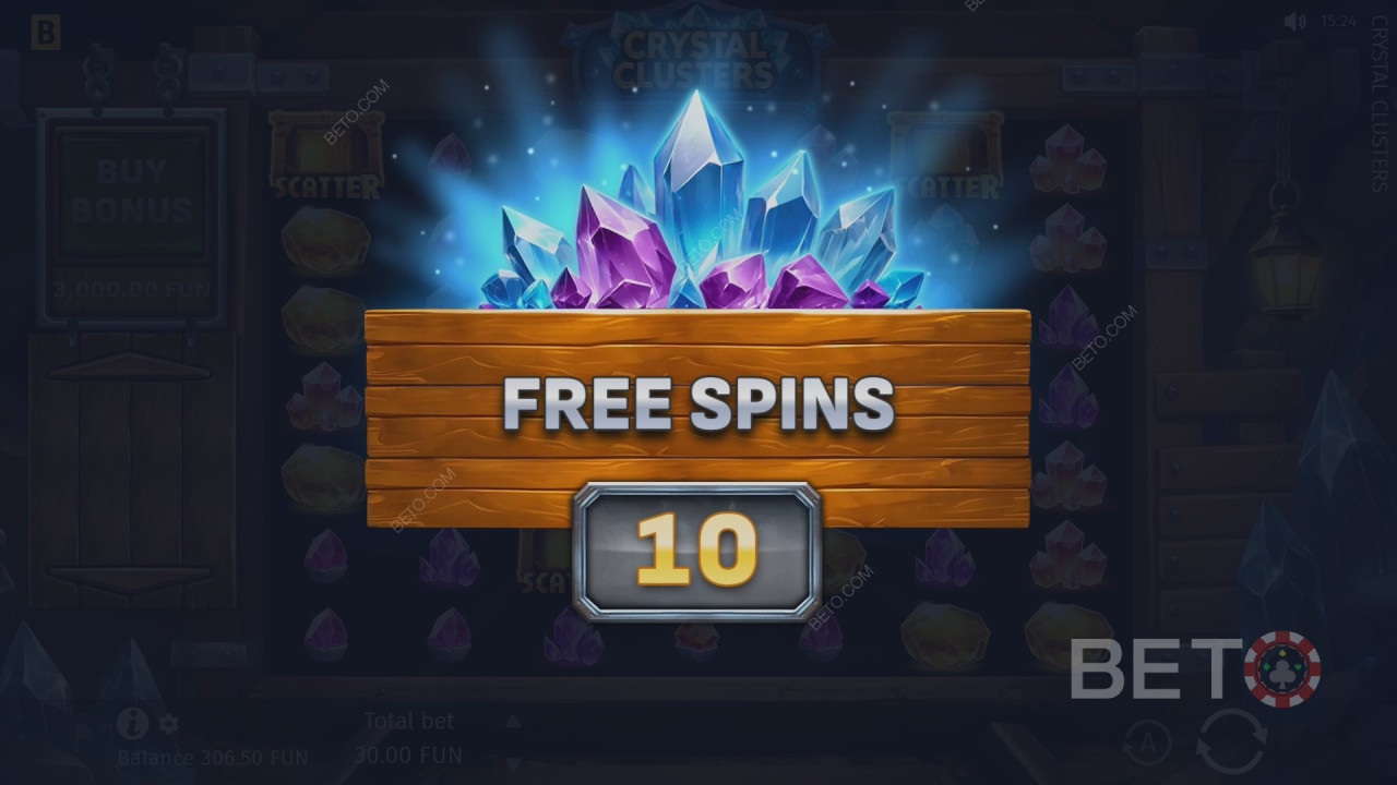 Slik spiller du Crystal Clusters fra BGaming