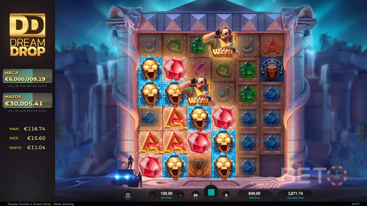 Temple Tumble 2 Anmeldelse av BETO Slots