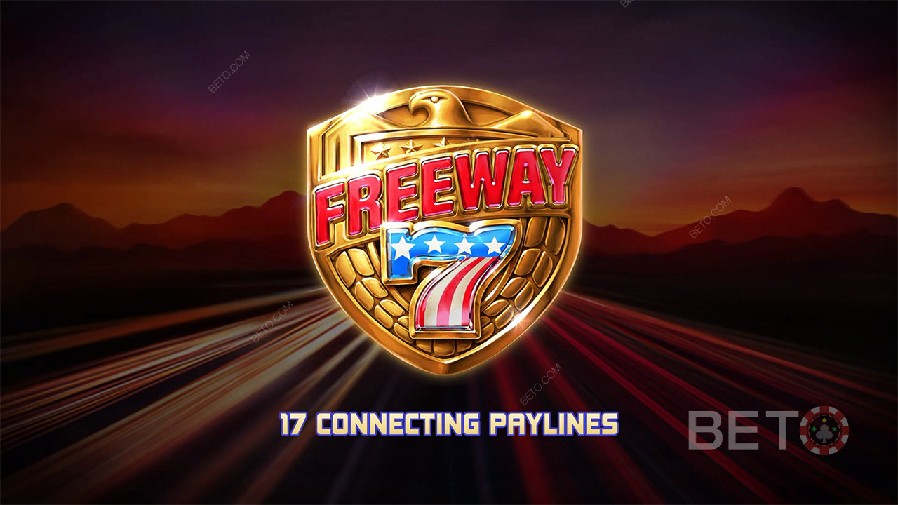 17 gevinstlinjer hjelper deg med å skape flere gevinster i Freeway 7-spilleautomaten.