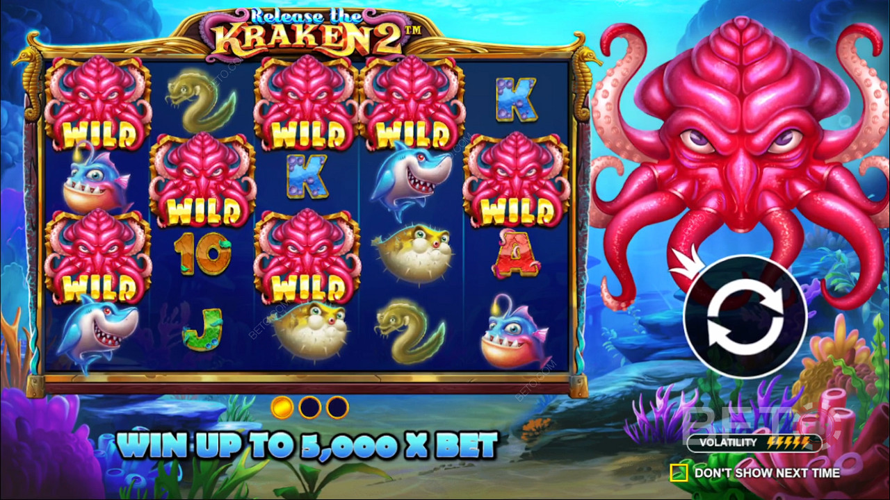 Nyt tilfeldige bonuser i spilleautomaten Release the Kraken 2