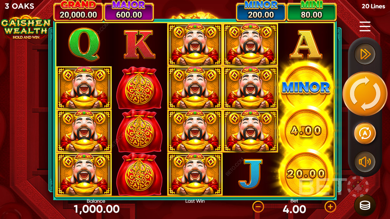 Caishen Wealth Hold and Win Anmeldelse av BETO Slots