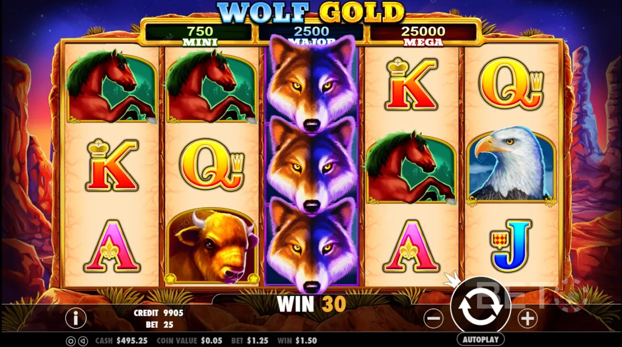 Imponerende spill i Wolf Gold