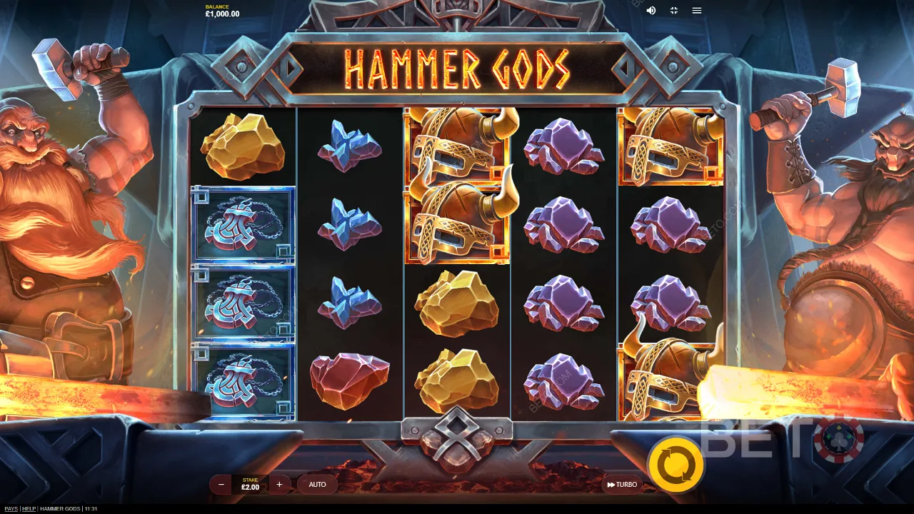 Spill av Hammer Gods videoautomat