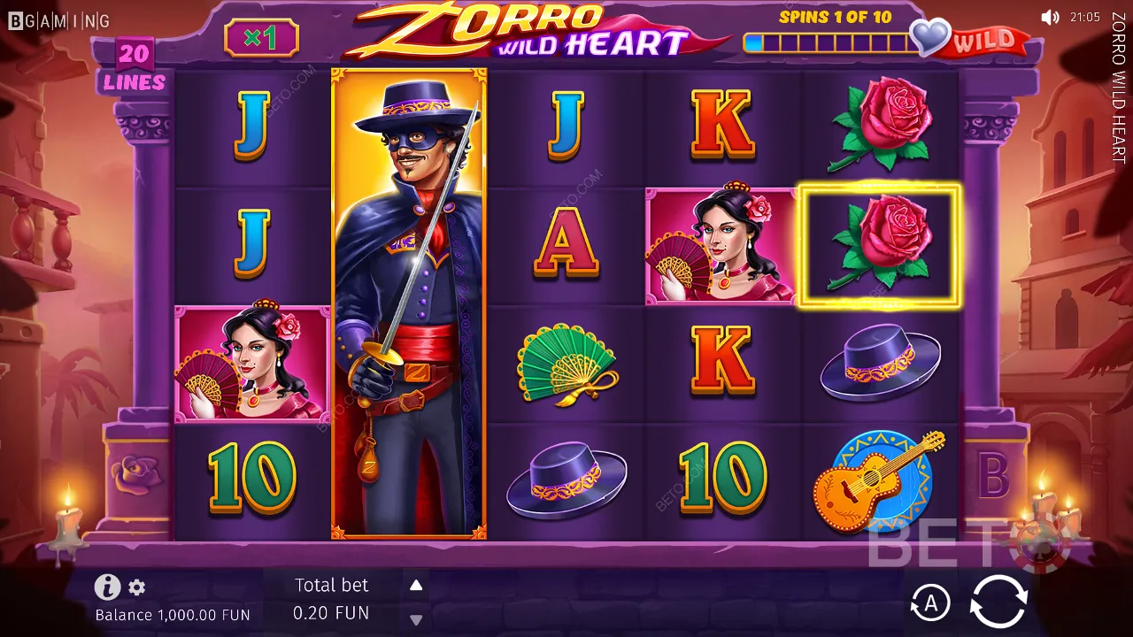 Zorro Wild Hearts eksempelspill