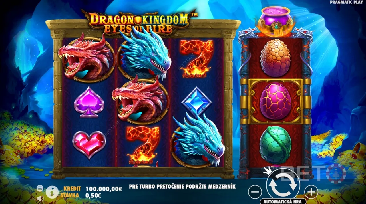 Spill av Dragon Kingdom Eyes of Fire videoautomat