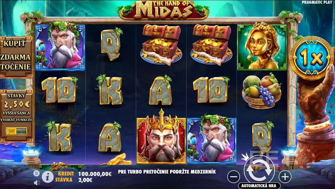 Spilleautomaten Hand of Midas på nett